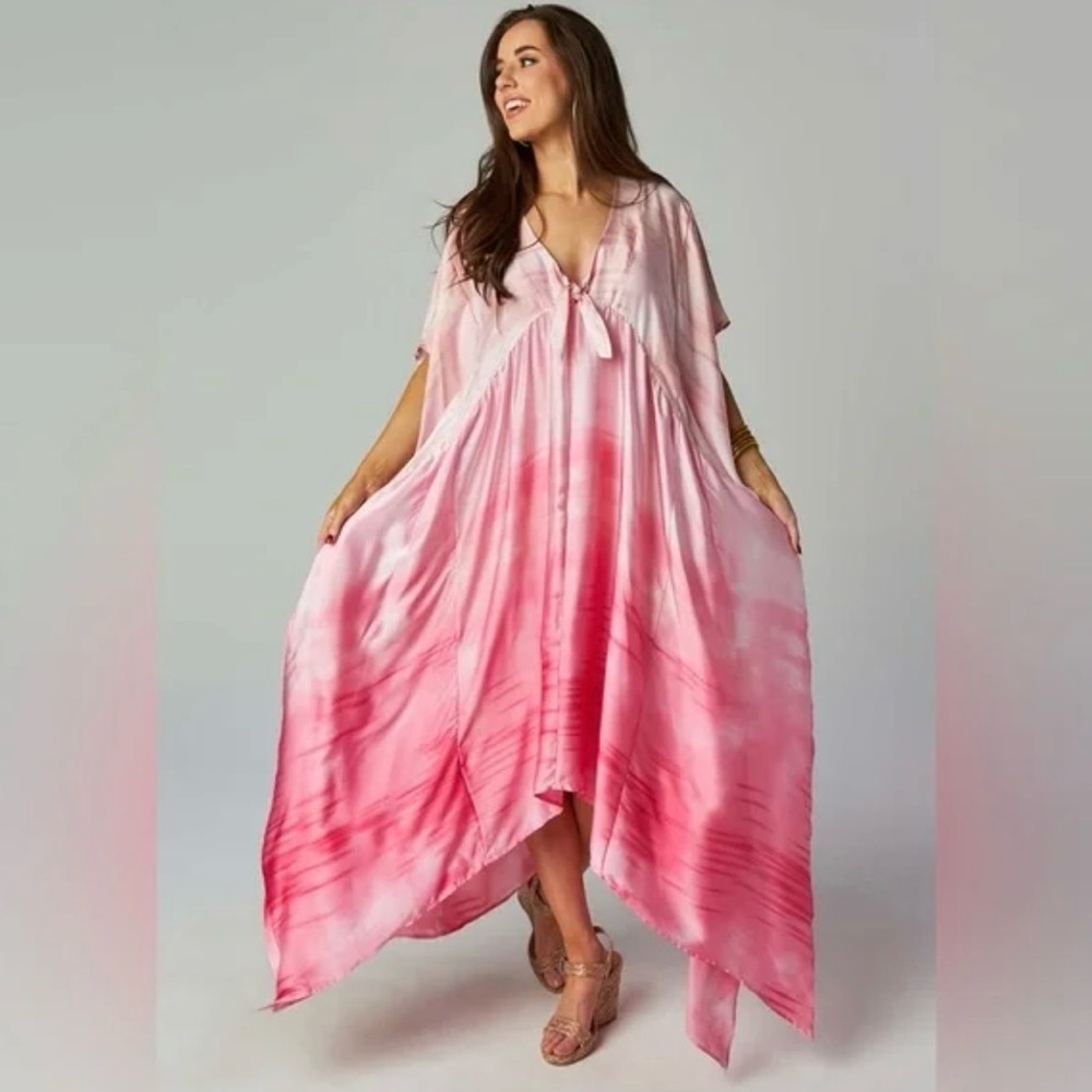 Buddy Love Pink Tie-Dye Maxi Dress